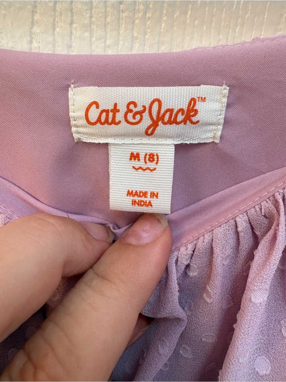 Cat & Jack Lavender Pink Ruffle Dot Dress - Picture 2 of 3